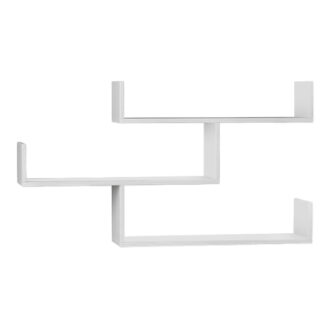 Alternative view of Ραφιέρα τοίχου Tibet Megapap χρώμα λευκό 119x22x66εκ.