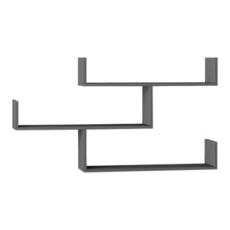 Alternative view of Ραφιέρα τοίχου Tibet Megapap χρώμα ανθρακί 119x22x66εκ.