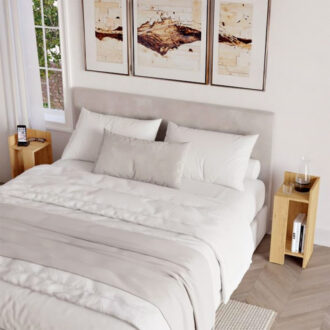 Alternative view of Κομοδίνο Elos Megapap σετ 2 τεμαχίων χρώμα sapphire oak 25x27x60εκ.