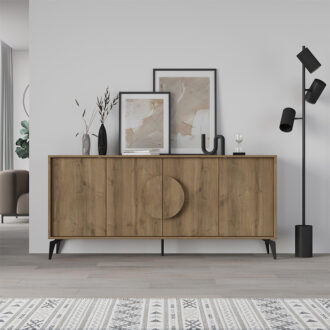 Alternative view of Μπουφές Gora Megapap χρώμα ανοιχτό καρυδί 180x35,6x82εκ.