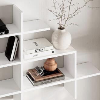 Alternative view of Ραφιέρα τοίχου Halic Megapap χρώμα λευκό 150x22x82εκ.