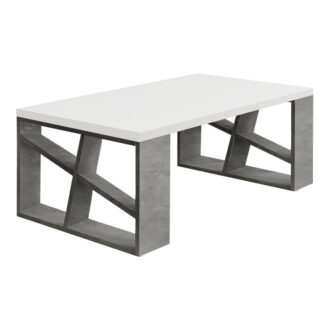 Alternative view of Τραπεζάκι σαλονιού Honey Megapap χρώμα γκρι ρετρό - λευκό 105x60x40εκ.