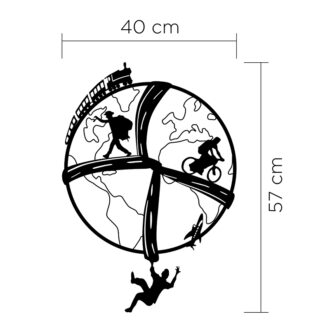 Alternative view of Διακοσμητικό τοίχου Free Soul Megapap μεταλλικό χρώμα μαύρο 40x2x57εκ.