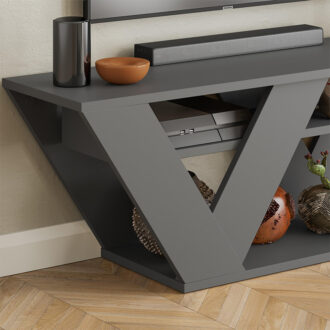 Alternative view of Έπιπλο τηλεόρασης Pipralla Megapap χρώμα ανθρακί 110x30x40εκ.