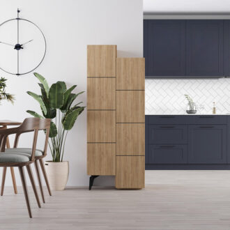 Alternative view of Ντουλάπι κουζίνας/μπάνιου - Παπουτσοθήκη Stair Megapap χρώμα sapphire oak 62,2x37,4x156εκ.