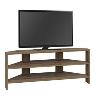 Alternative view of Έπιπλο τηλεόρασης γωνιακό Thales Megapap χρώμα ανοιχτό καρυδί 110x36x45εκ.