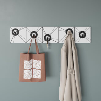 Κρεμάστρα τοίχου Vizy Megapap χρώμα λευκό 90x1,8x18εκ.