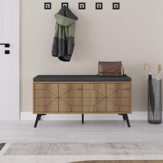 Alternative view of Παπουτσοθήκη Dune Megapap χρώμα ανοιχτό καρυδί 107x35x55εκ.