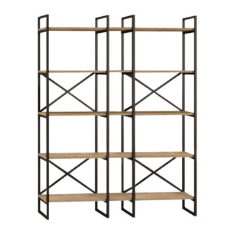 Alternative view of Βιβλιοθήκη Dusan Megapap χρώμα sepet oak 143,5x30x175εκ.