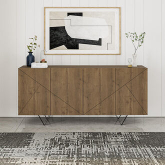 Alternative view of Μπουφές Jakomen Megapap χρώμα ανοιχτό καρυδί 180x41,7x80εκ.