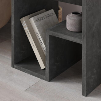 Alternative view of Τραπεζάκι βοηθητικό - Κομοδίνο Bon Megapap χρώμα γκρι ρετρό 40x35x40εκ.