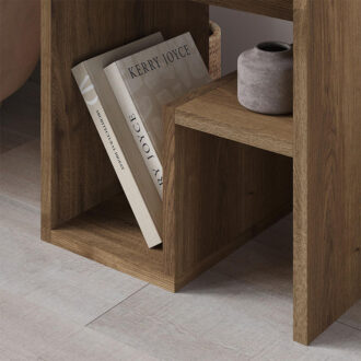 Alternative view of Τραπεζάκι βοηθητικό - Κομοδίνο Bon Megapap χρώμα ανοιχτό καρυδί 40x35x40εκ.