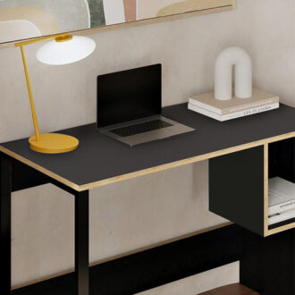 Alternative view of Γραφείο εργασίας Cubo Megapap χρώμα black wood 110x50x75εκ.