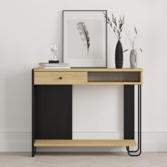 Alternative view of Κονσόλα Sirius Megapap χρώμα sapphire oak - silky black 100x35x79εκ.