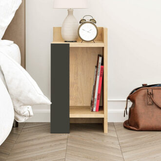 Alternative view of Κομοδίνο Elos Megapap δεξί χρώμα sapphire oak - ανθρακί 25x27x60εκ.