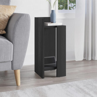 Alternative view of Κομοδίνο Elos Megapap αριστερό χρώμα black wood 25x27x60εκ.