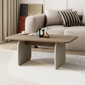 Τραπεζάκι σαλονιού Pietra Megapap χρώμα sepet oak - sandstone 100x60x41,8εκ.