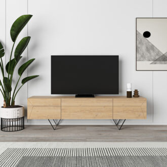 Alternative view of Έπιπλο τηλεόρασης Jacomen Megapap χρώμα sapphire oak 160x35x43εκ.