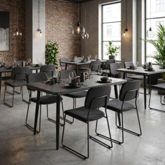 Alternative view of Τραπέζι Levico Megapap Mdf - μεταλλικό χρώμα σκούρο γκρι σκυροδέματος 120x70x75εκ.