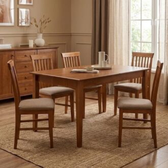 Alternative view of Καρέκλα τραπεζαρίας Francis Megapap από μασίφ ξύλο οξιάς χρώμα καρυδί 48x42x96εκ.