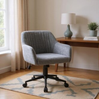 Alternative view of Καρέκλα γραφείου Alice Megapap υφασμάτινη χρώμα γκρι 61x61x80/90εκ.