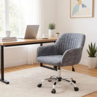 Alternative view of Καρέκλα γραφείου Lana Megapap υφασμάτινη χρώμα γκρι 61x61x80/90εκ.