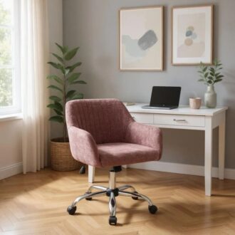 Alternative view of Καρέκλα γραφείου Lana Megapap υφασμάτινη χρώμα σάπιο μήλο 61x61x80/90εκ.