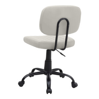 Alternative view of Καρέκλα γραφείου Romano Megapap από τεχνόδερμα χρώμα λευκό 46x53x79/86εκ.