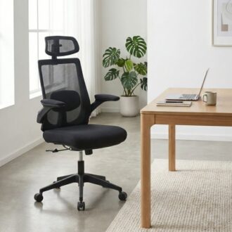 Alternative view of Καρέκλα γραφείου διευθυντική Belora Megapap με ύφασμα Mesh χρώμα μαύρο 63,5x62x117/127εκ.