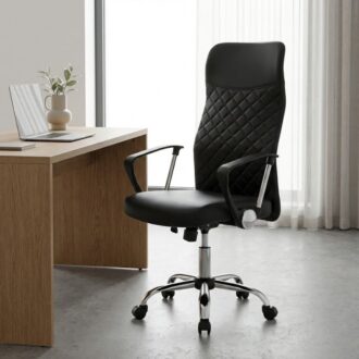 Alternative view of Καρέκλα γραφείου Novaro Megapap από τεχνόδερμα χρώμα μαύρο 61x68x111/121εκ.