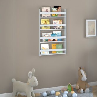 Alternative view of Επιτοίχια βιβλιοθήκη - ραφιέρα Montessori Megapap χρώμα λευκό 74x10x120εκ.