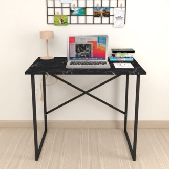 Alternative view of Γραφείο εργασίας Rilke Megapap χρώμα μαύρο εφέ μαρμάρου 90x60x75εκ.