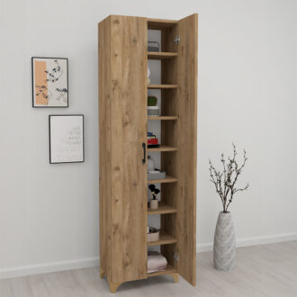 Alternative view of Ντουλάπα - Παπουτσοθήκη Lilly Megapap χρώμα pine oak 49x32x178εκ.