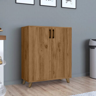 Alternative view of Ντουλάπι κουζίνας/μπάνιου - Παπουτσοθήκη Lilly Megapap χρώμα pine oak 72x32,5x88εκ.