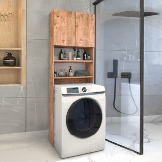 Alternative view of Έπιπλο πλυντηρίου Ramsey Megapap χρώμα pine oak 65x27x190,6εκ.