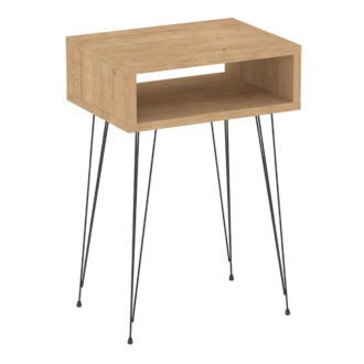 Alternative view of Κομοδίνο Scott Megapap χρώμα sapphire oak 40x30x60εκ.