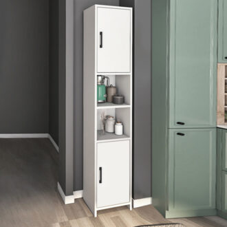 Alternative view of Ντουλάπι κουζίνας - μπάνιου Hobbes Megapap χρώμα λευκό 35x30x182,3εκ.