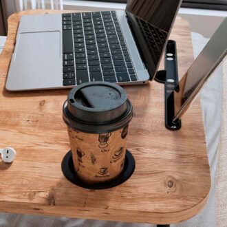 Alternative view of Τραπεζάκι laptop Sedon Megapap χρώμα pine oak 59,2x39,2x26,2εκ.