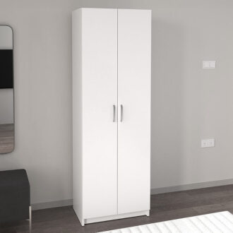 Alternative view of Παπουτσοθήκη Renso Megapap δίφυλλη χρώμα λευκό 59,8x37,8x178,5εκ.