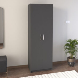 Alternative view of Παπουτσοθήκη Renso Megapap δίφυλλη χρώμα ανθρακί 59,8x37,8x178,5εκ.