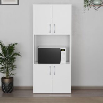 Alternative view of Ντουλάπα κουζίνας Armado Megapap χρώμα λευκό 60x32x140εκ.