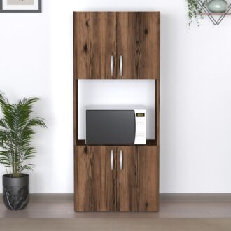 Alternative view of Ντουλάπα κουζίνας Armado Megapap χρώμα καπνιστή καρυδιά 60x32x140εκ.