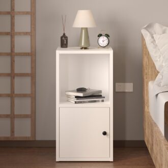 Alternative view of Κομοδίνο Vito Megapap χρώμα λευκό 34x30x66,4εκ.