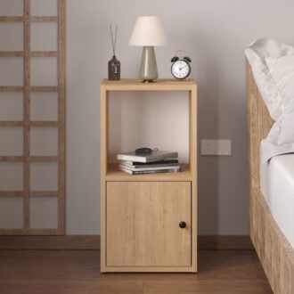 Alternative view of Κομοδίνο Vito Megapap χρώμα sapphire oak 34x30x66,4εκ.