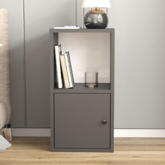 Alternative view of Κομοδίνο Vito Megapap χρώμα ανθρακί 34x30x66,4εκ.