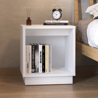 Alternative view of Κομοδίνο Gino Megapap χρώμα λευκό 40x35,3x45εκ.