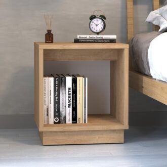 Alternative view of Κομοδίνο Gino Megapap χρώμα sapphire oak 40x35,3x45εκ.