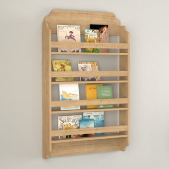 Επιτοίχια βιβλιοθήκη - ραφιέρα Montessori Megapap χρώμα sapphire oak 80x15x132εκ.