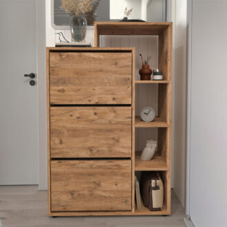 Alternative view of Παπουτσοθήκη Lego Megapap χρώμα pine oak 90x32x143εκ.