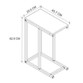 Alternative view of Τραπεζάκι βοηθητικό Agiro Megapap χρώμα rustic καρυδί 45,7x25,5x62,9εκ.